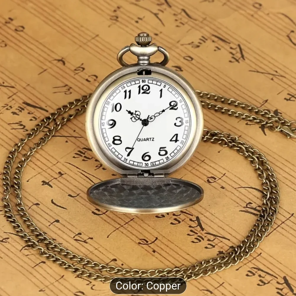 New Vintage Style Copper Pocket Watch, United States Veterans, T1MISB4F